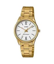 Casio LTP-V005G-7B Gold Ion Plated Stainless Steel Analog Womens Watch MTP-V005