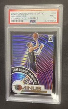 2020 Panini Donruss Optic #10 Luka Doncic T-Minus 3,2,1 Purple Variation PSA 9
