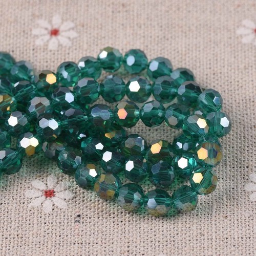 100pcs 6mm Round Sphere Ball Faceted Crystal Glass Loose Spacer Craft Beads lot - Picture 32 of 110
