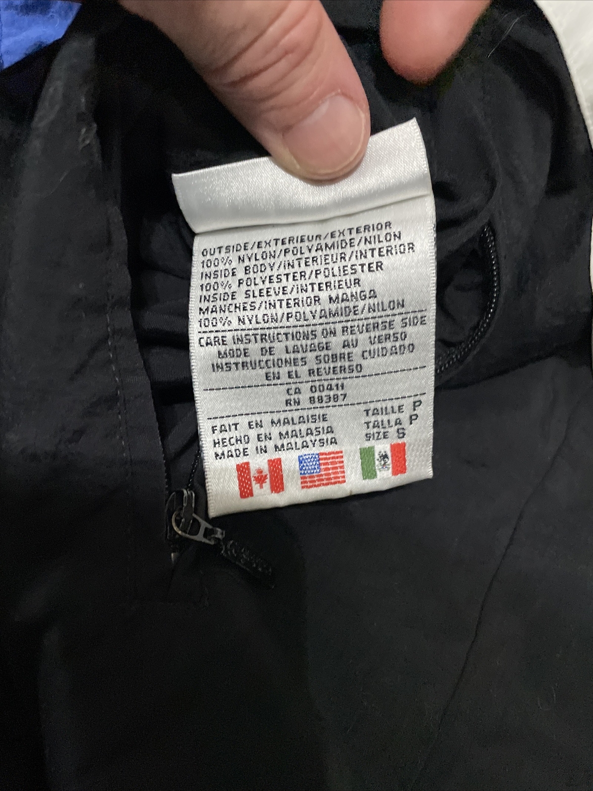 Adidas reversible jacket All Over  print blue Bla… - image 10