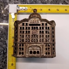 Antique AC Williams Domed Bank, Cast Iron Still Coin Bank, Vintage Collectible