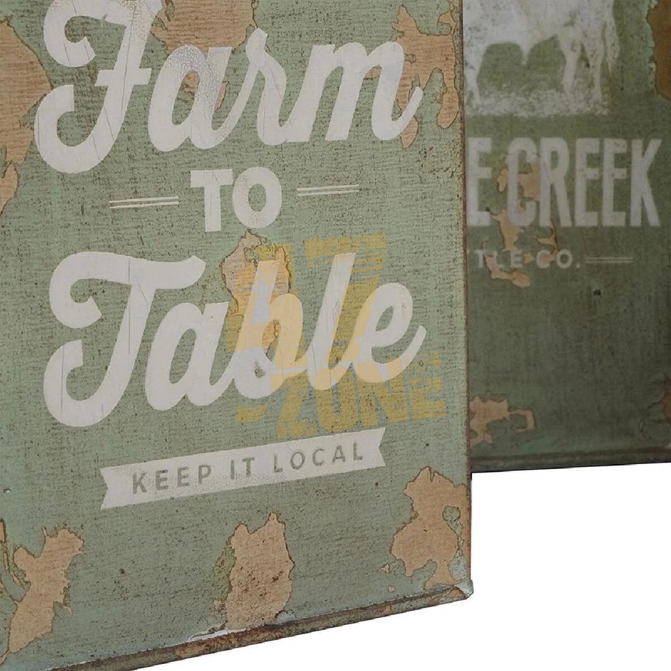 S/3 Gi Canister w/ Wdn Lid Brown Green Indoor Outdoor Tabletop Home Decor - Image 4 of 4