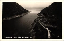 Embalce Lago San Roque Argentina Real Photo RPPC Postcard c1918-36