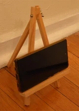 Daiso Japan Wooden Easel Cell Phone Stand  Small, 8.5 x 6 x 1.25 inch, 1pack