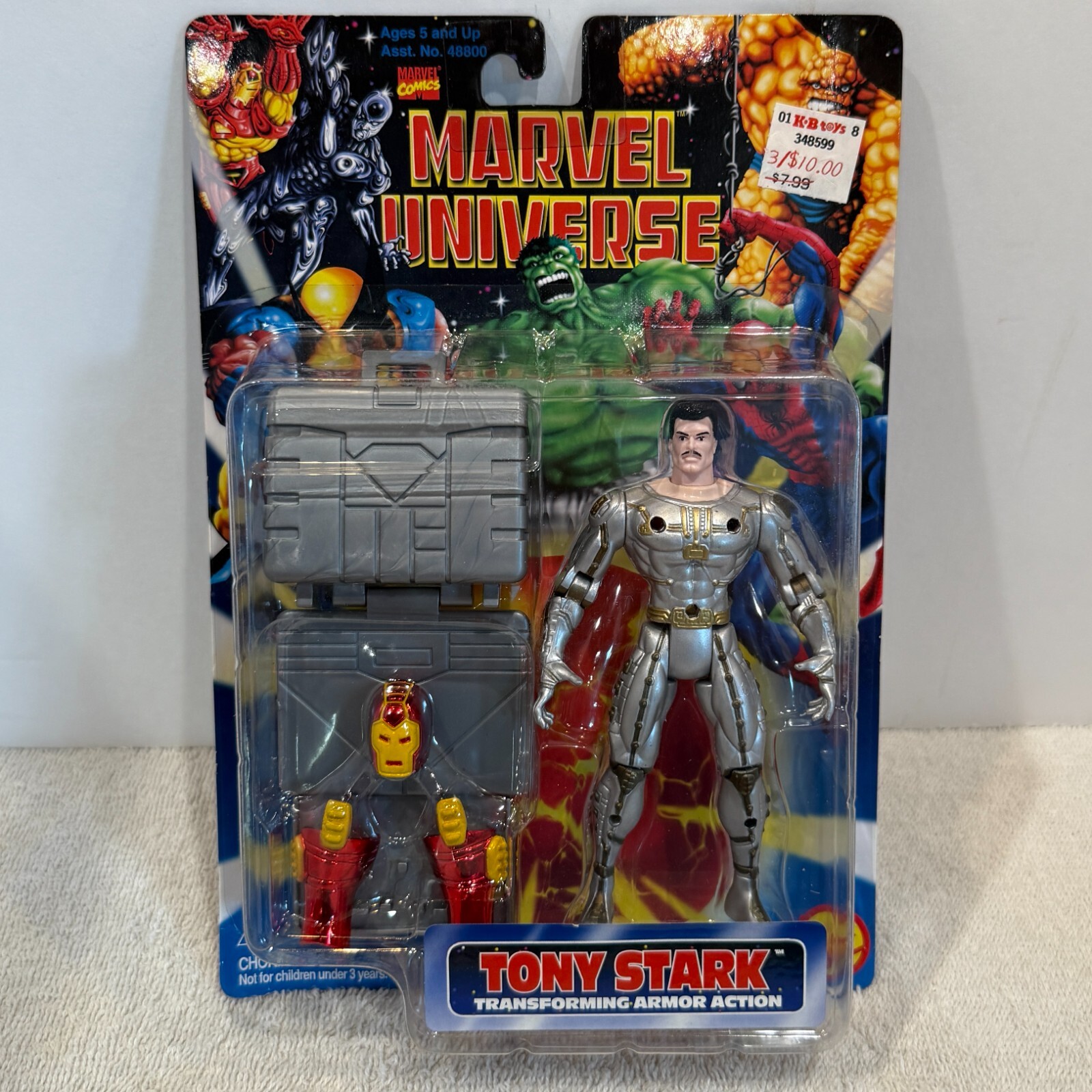 Vintage 1995 Toy Biz Marvel Transforming Armor Tony Stark Ac