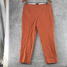 J Crew Martie Rust Orange Dress Pants Womens 8 Straight Leg Mid Rise Ankle