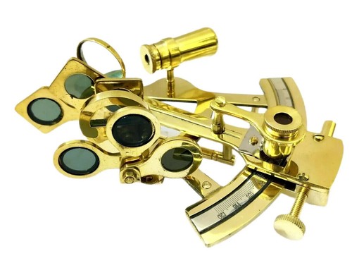 Sextant Marine En Laiton – Reproduction Vintage Pour Décoration Ou Navigation