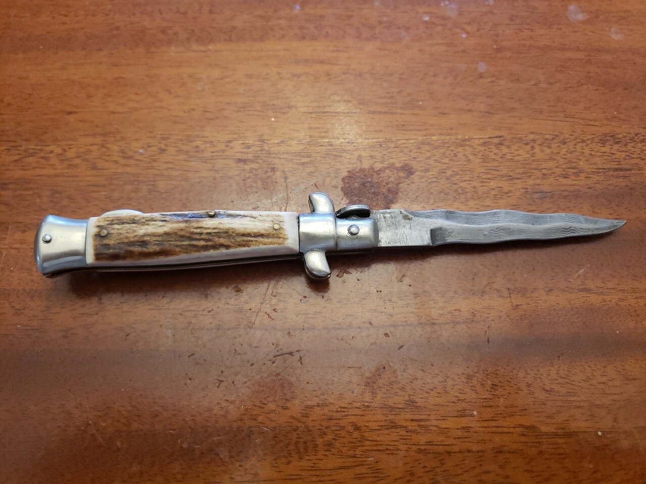 Vintage Falcon Italy Manual opening Italian Folding Knife Kriss Blade