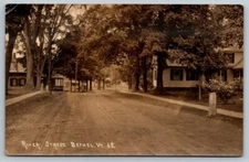 RPPC Real Photo Postcard - River Street Bethel, Vermont