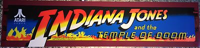 Indiana Jones and the Temple of Doom Arcade Marquee 23.5'' x 5.5''