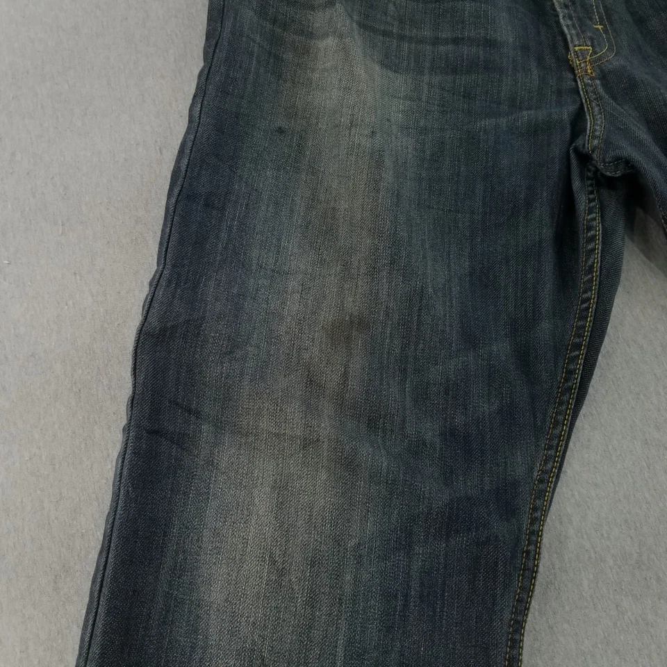 Wrangler Jeans Men's Blue Dark Wash Relaxed Boot Cut *See Measurements* - Image 2 of 4