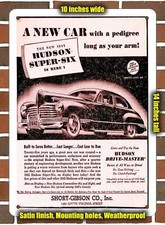 Metal Sign - 1942 Hudson Super-six Club Sedan- 10x14 Inches