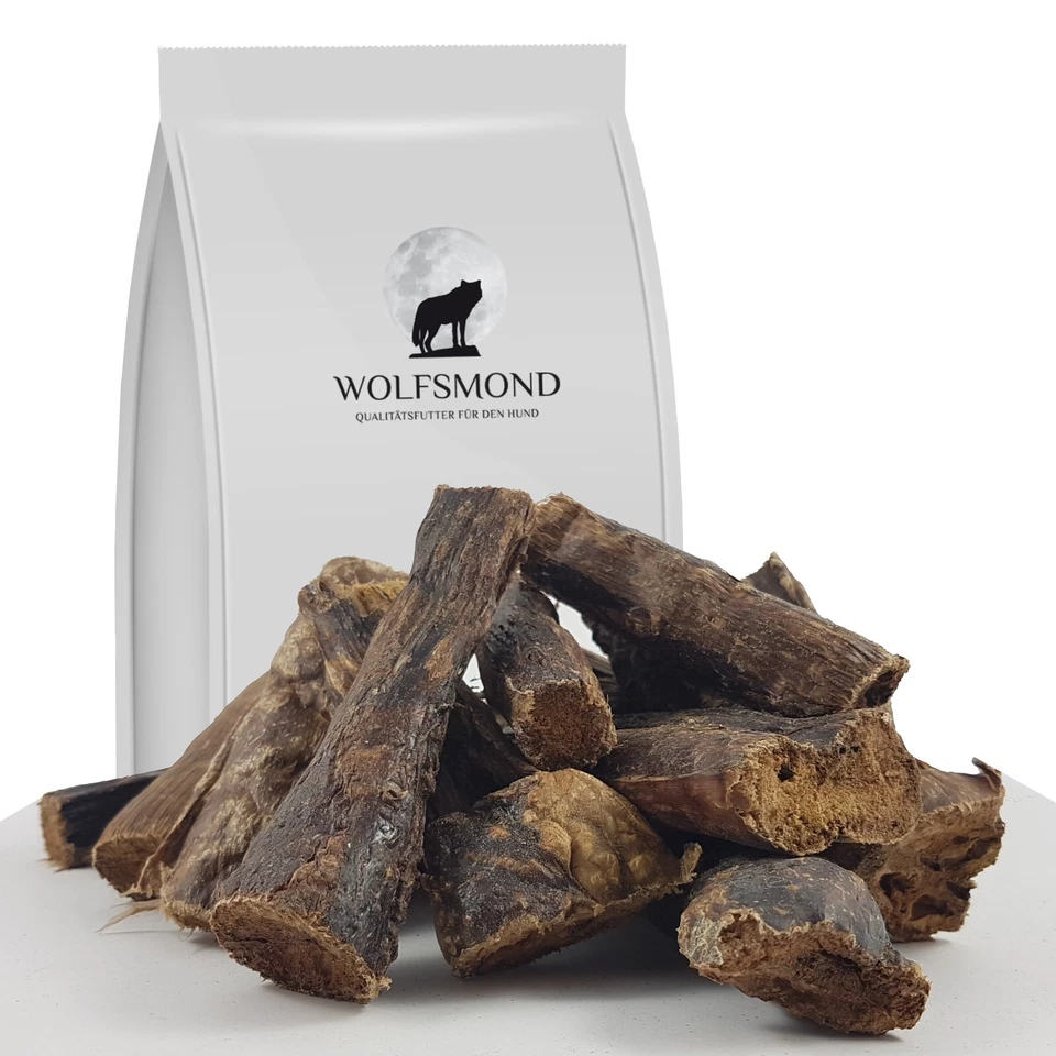 WOLFSMOND 5 kg Rinderlunge getrocknet wie Pansen Dörrfleisch Hundefutter Lunge Snack