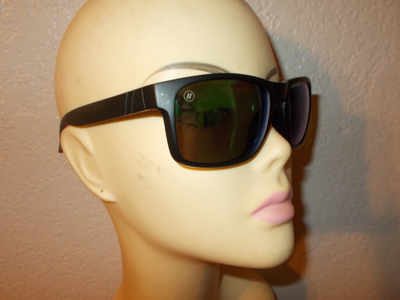 Celtic Light Matte Black Frame Green Mirror Polarized Lenses Sunglasses