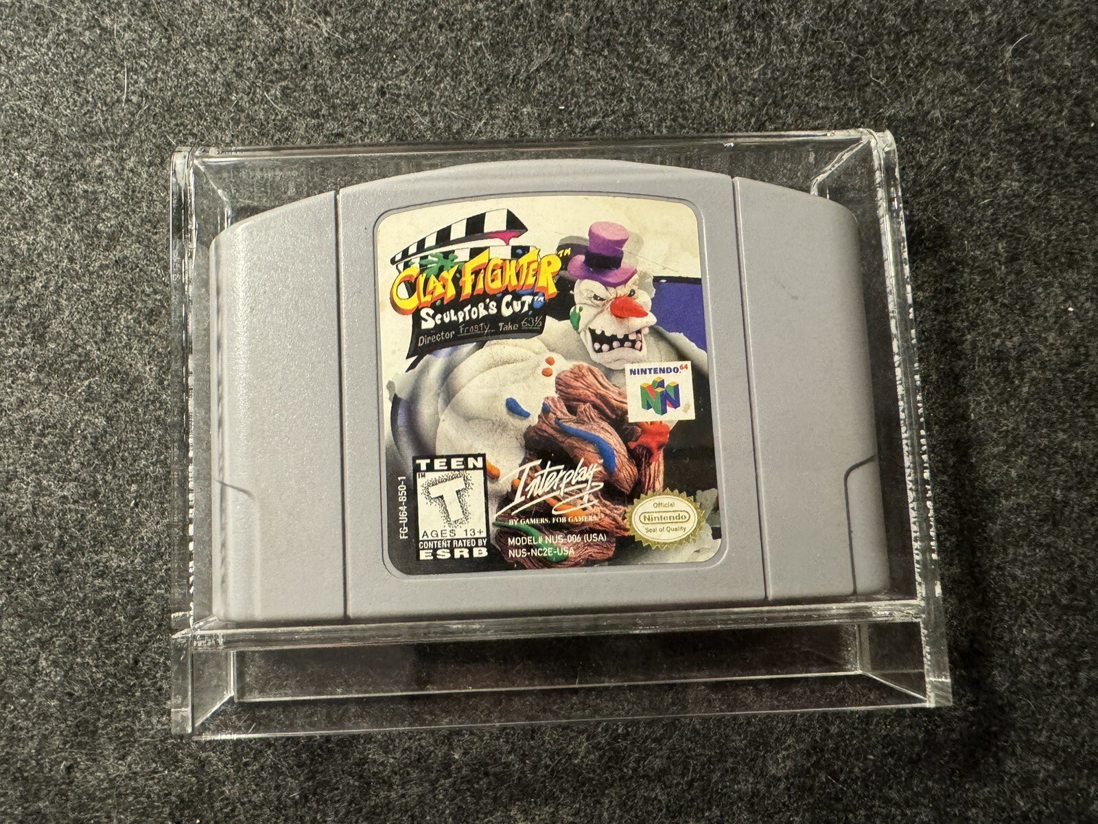 Clay Fighter Sculptor's Cut Nintendo 64 N64 Authentic Cartride Tested