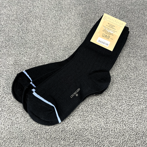 J Crew Crewcuts Kids Dress Socks 3 Pair Black Medium size - Picture 4 of 5