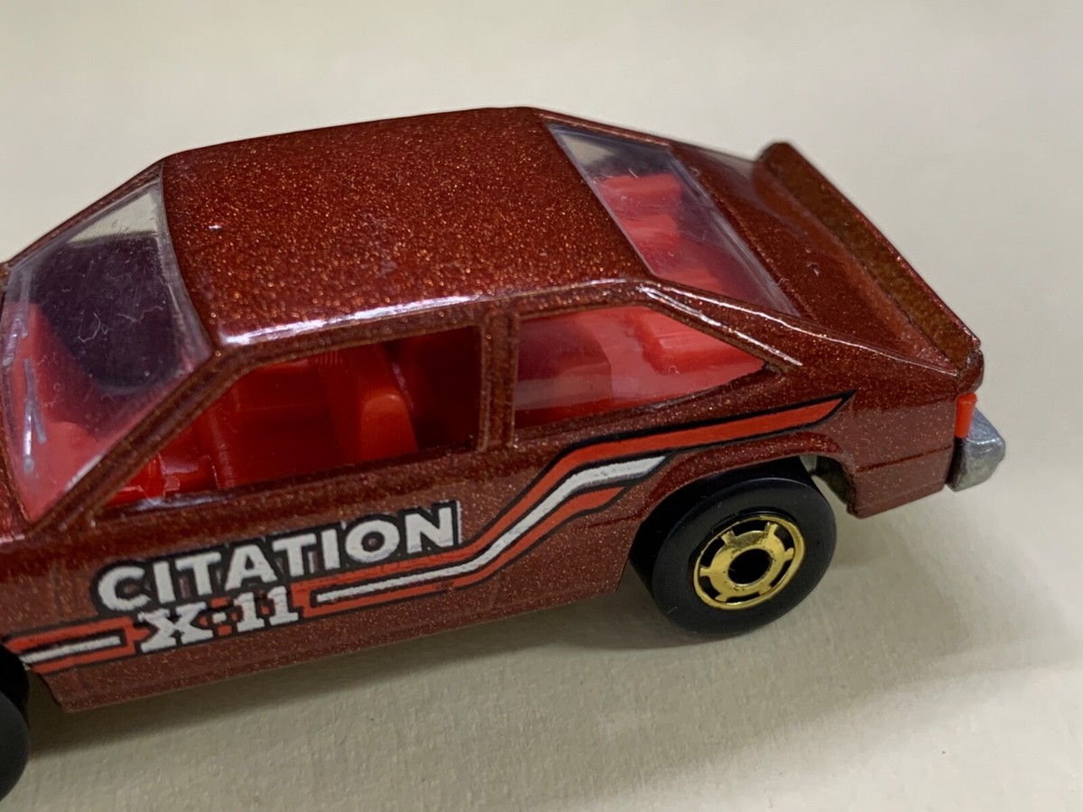 VTG Hot Wheels Copper RED Chevy Citation X-11 1/64 Gold Hot