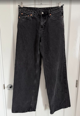 Weekday Ample Low Loose Jeans schwarz Wide Leg Denim W27 L32 Y2K Grunge Skater