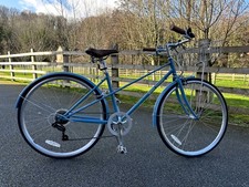 Bobbin Hummingbird Vintage Bike, Moody Blue, Black Tyres, Small/Medium