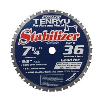 Tenryu PRF-18536BWK 7-1/4'' 36T Steel-Pro Steel Stabilizer Cutting Blade