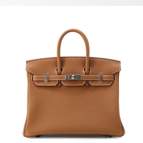 HERMES Birkin Size 25 Togo Leather Gold