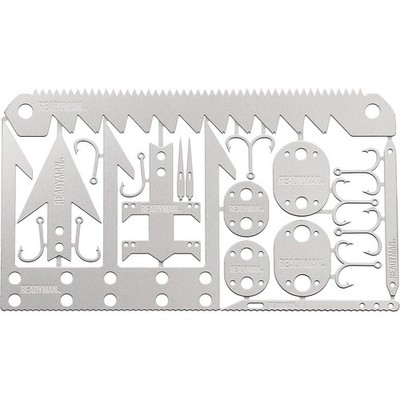Readyman Wilderness Survival Card - 22 Notfall-Werkzeuge aus 301 Edelstahl