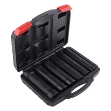 Deep Socket Set 6pc 1/2" Drive Heavy Duty Extended Hex Sizes 3/4" to 1-1/4" New