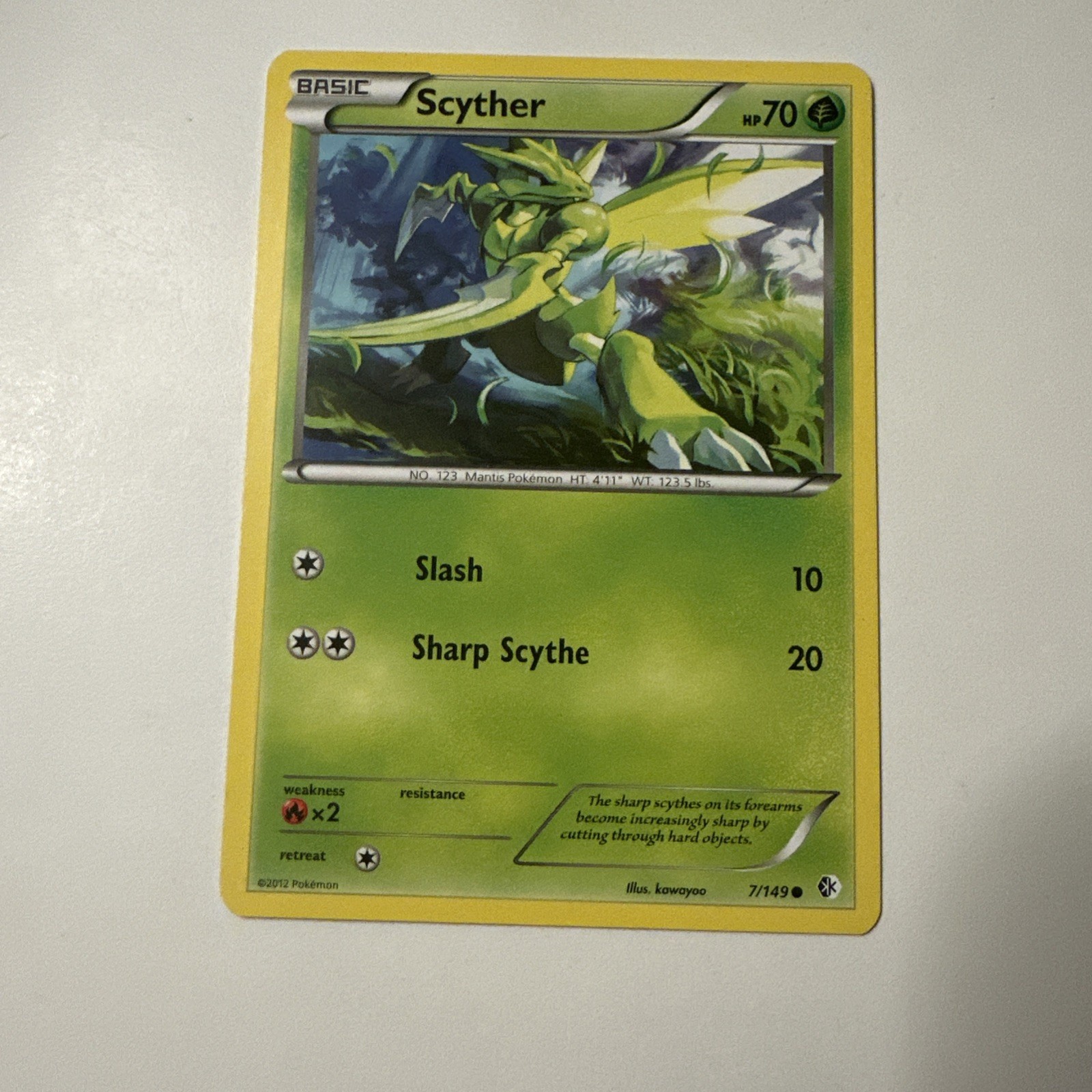 Scyther Black And White Boundaries Crossed 7/149 NM