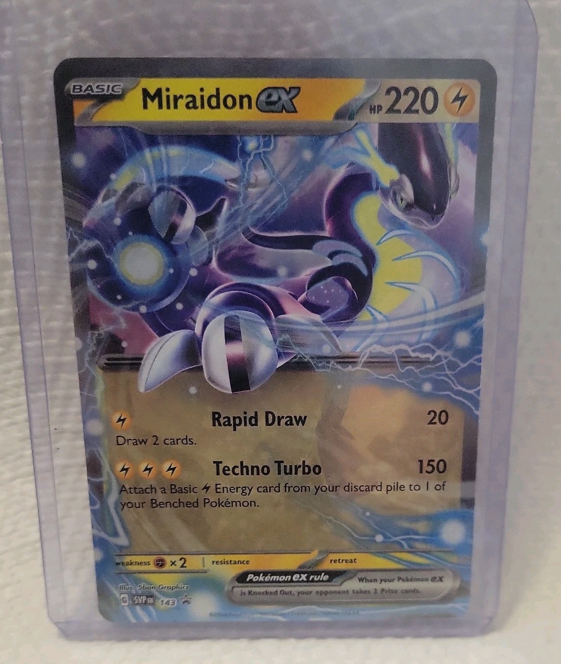 Pokemon Miraidon Ex 143 Scarlet & Violet Black Star Promo - Near Mint