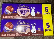 Cadbury Chocolate Creme Eggs Milk 2-Boxes 6 oz Each 10-Eggs Easter 08/2026