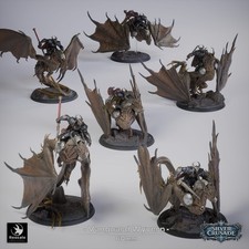Vanguard Wyverns D&D Miniatures | Armored Wyvern Riders or War Beasts | Resin Ta
