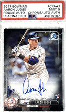 2017 Aaron Judge Auto Rookie ~ Bowman Chrome #CRAAJ RC ~ PSA 9/10 Auto Low pop!
