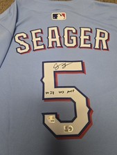 Corey Seager WS MVP Signed Texas Rangers Baseball Jersey MLB Fanatics Authentic