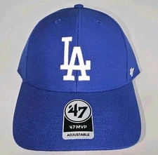 '47 Los Angeles Dodgers MVP Blue/White Logo Adjustable Strap Hat Cap