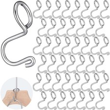 45 PCS Clothes Hanger Extender Connector Hooks Space Saving Metal Hook Tool