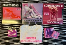 Madonna Confessions II MEGA Lot TIKTOK DELUXE PRIDE VINYL +VEIL ASOLUT CONFESS T