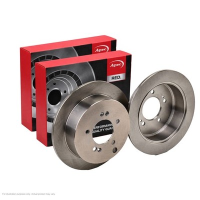 2x APEC Rear Brake Discs For KIA SPORTAGE II (JE_, KM_) 2.0 16V 4WD 2004-10