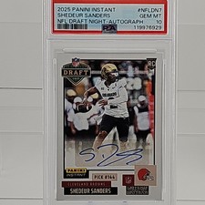 Shedeur Sanders NFL Draft Auto RC Rookie 2025 Panini Instant Buffaloes Browns