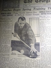 MAR 19, 1937 NEWSPAPER #2169- "PATSY" NATALIE, POCKET BILLIARDS PLAYER