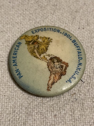 1901 Pan American Exposition Buffalo NY Official Button Original