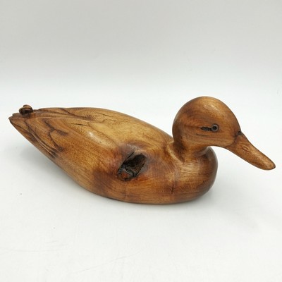 Vintage Carved Wooden Duck 10'' Decoy