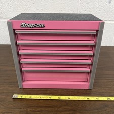 Snap-on Pink Mini Micro Tool Box Chest With 5 Drawers Jewelry Box Small Snapon Snap-on Pink Mini Micro Tool Box Chest With 5 Drawers Jewelry Box Small Snapon