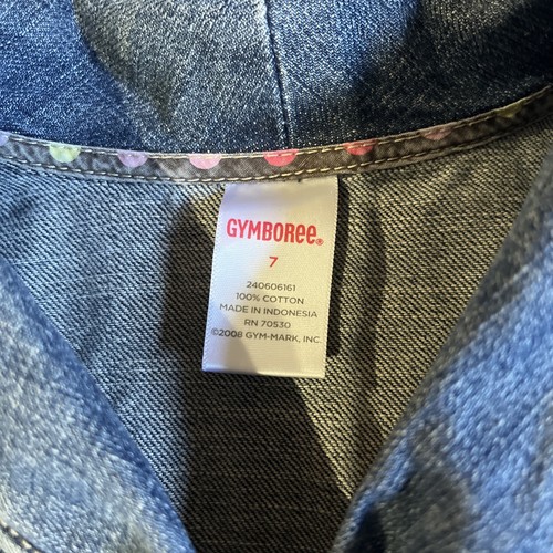 Gymboree~Toddler Girl~Denim~Blazer~Jacket~Rainbow buttons~SZ 7~Bows! - Picture 4 of 4