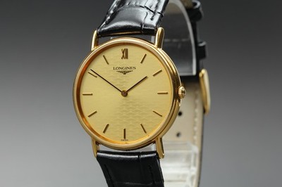 [Near MINT] Longines Grand Classic L4.637.2 33mm Gold Dial Quartz Herrenuhr