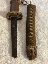 WW2 JAPANESE OFFICERS SWORD Gunto & SCABBARD SIGNED - Estate Find No Res!
