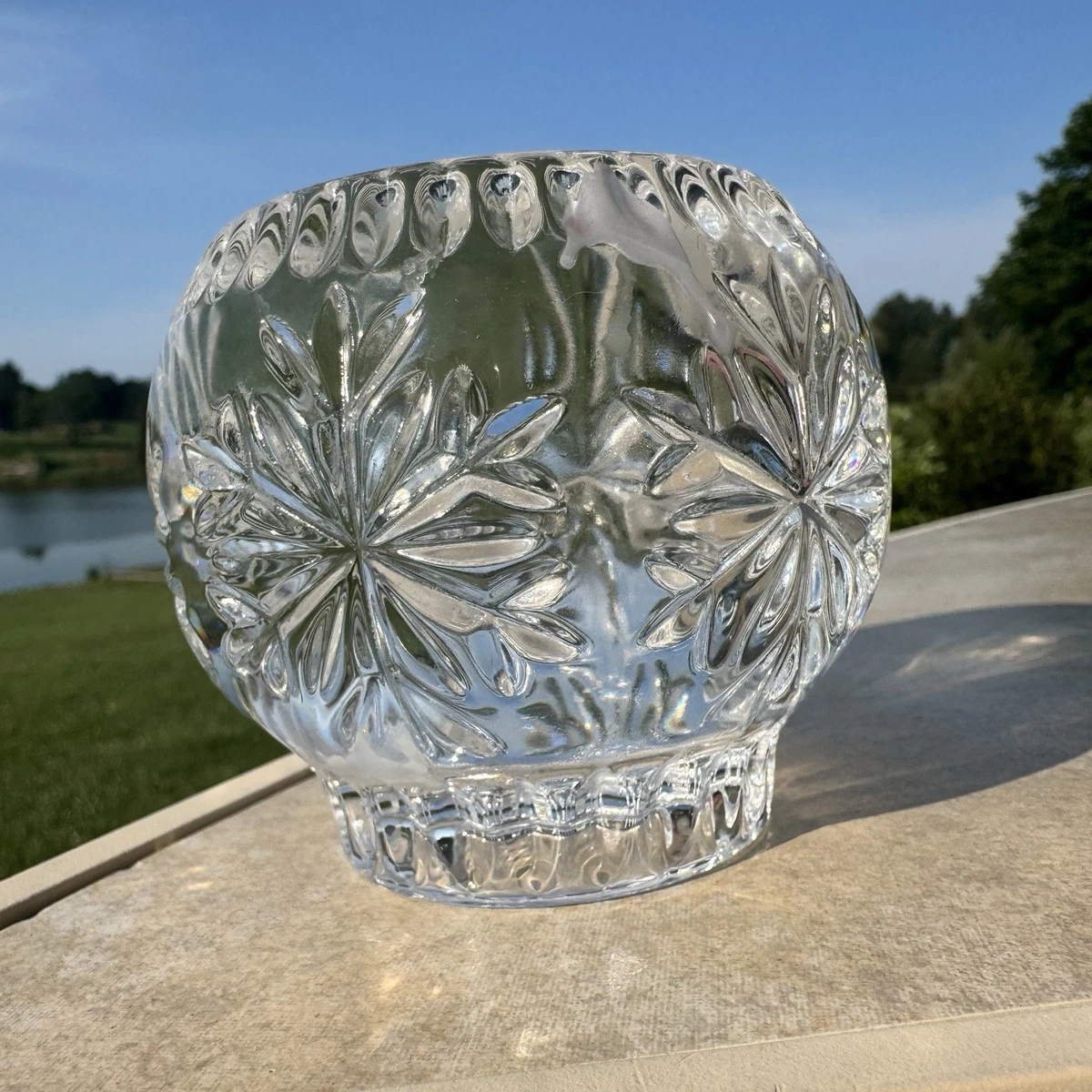 Crystal Rose Bowl Indiana Vintage Cut Glass for sale | eBay