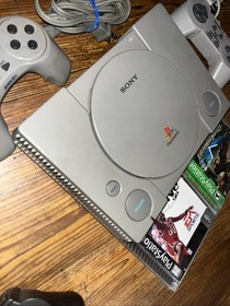 Sony PlayStation 1 PS1 Gray Console SCPH-9001 Bundle TESTED WORKING