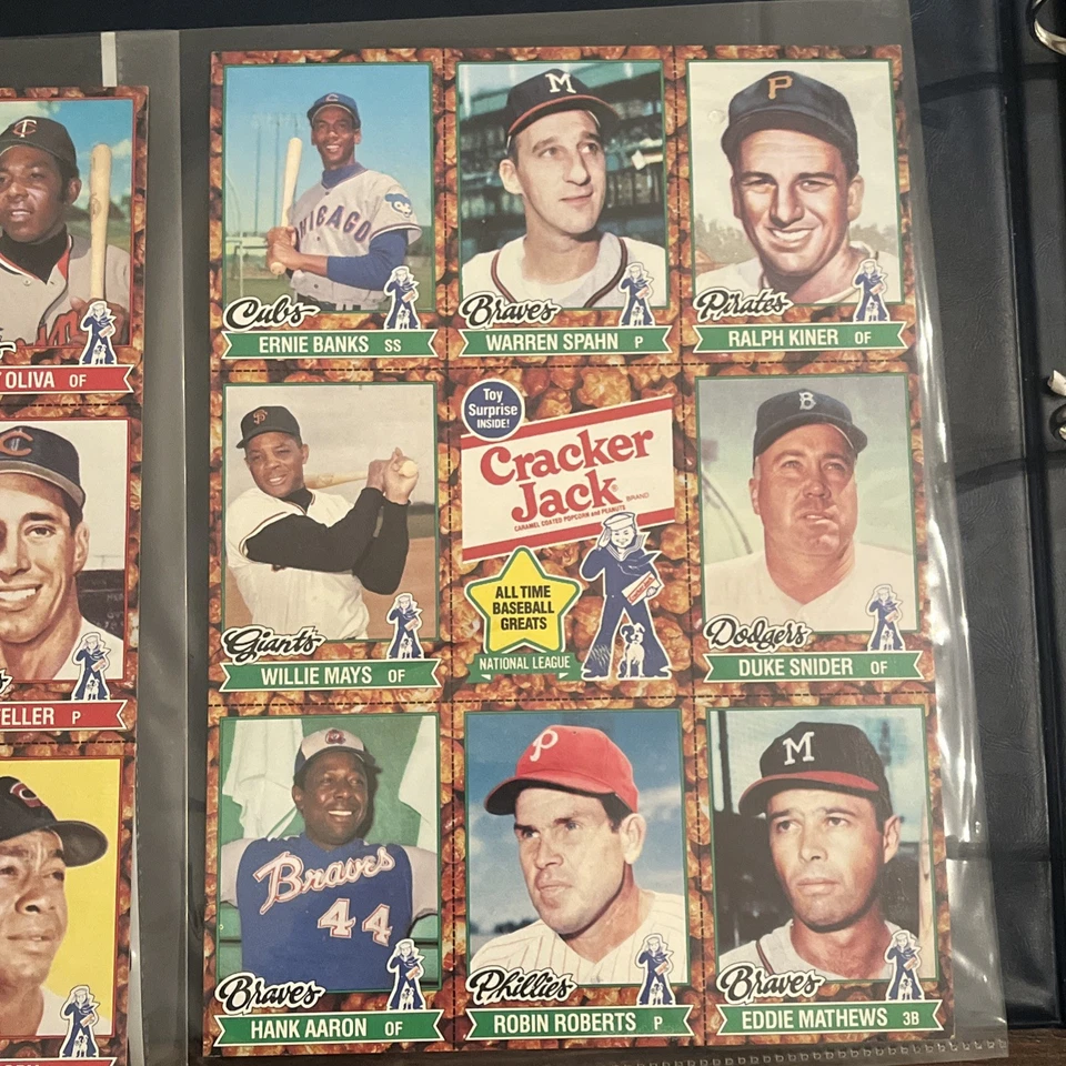 1982 Cracker Jack Baseball Cards Uncut Sheet Set Mint-Near Mint | HOF Beautiful - Image 3 of 4