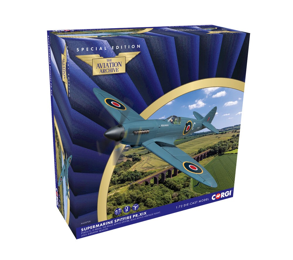 Corgi AA38708 1:72 Supermarine Spitfire PR.XIX PS853 G-RRGN Ready Model