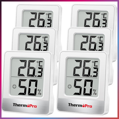 Digitales Hygrometer Thermometer Temperatur- und Feuchtigkeitsmesser 6er Set